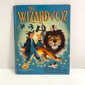 Vintage 1951 The Wizard of Oz Wonder Book Hardcover Collectible 563